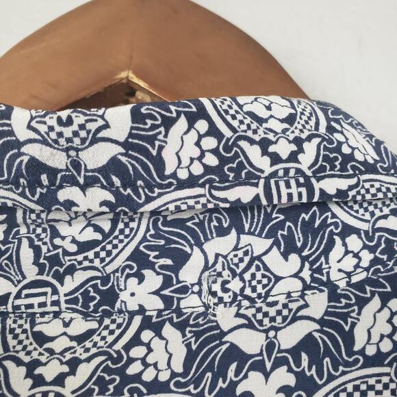 Gold Hawk Silk Print Shirt Dress - XS - Picture 5 of 6